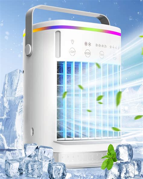 Portable Air Conditioners 4 Speeds Evaporative Air Cooler Humidifier ...