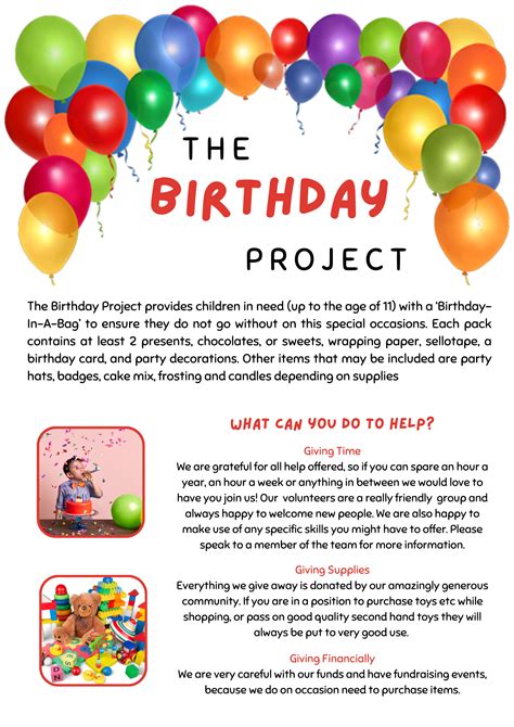 The Birthday Project at New Beginning Community - scvo.info