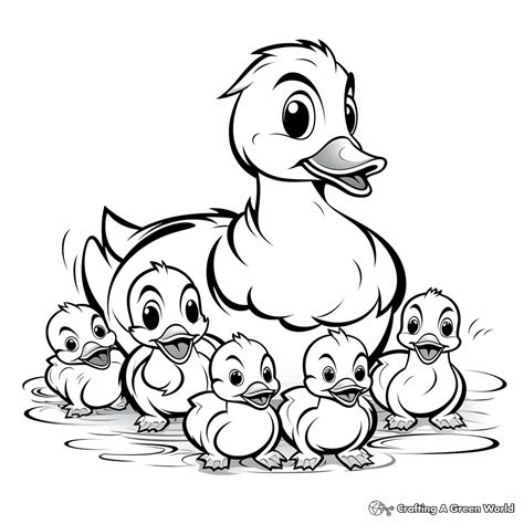 5 Little Ducks Coloring Pages - Free & Printable!