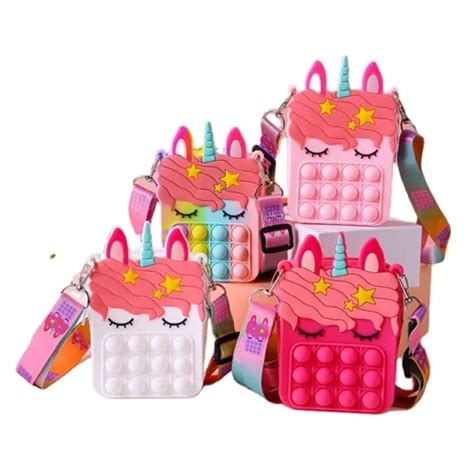 SHRISTI Trading Unicorn Pop it Sling Bag - Crossbody Fidget Purse for ...