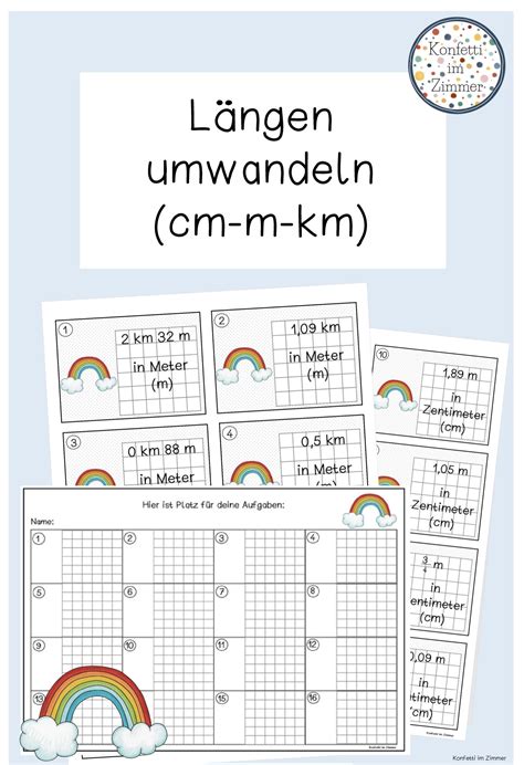 Pin auf Rechnen mit Längen