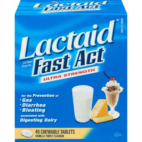 Lactaid Fast Act Chewable Tablets - Digestive Aid for Lactose Intolerance - 9000 FCC Lactase ...