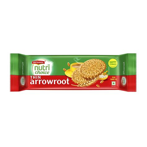 Britannia NutriChoice Thin Arrowroot Biscuit Pouch, 300 g : Amazon.in ...