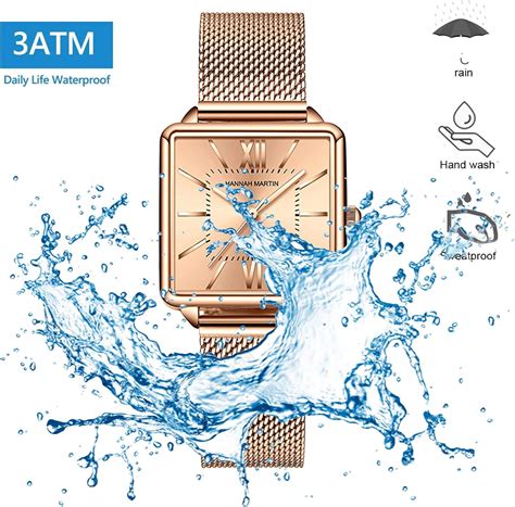 Buy HANNAH MARTIN Square Face Women's Watches Fashion Rectangle Watch ...