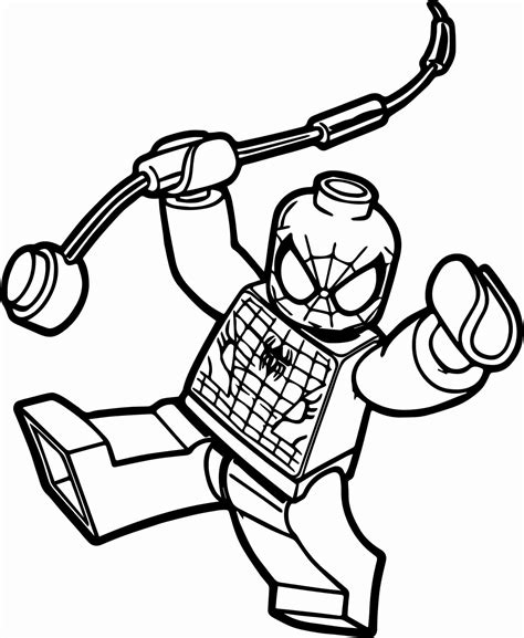 Lego SpiderMan coloring page - Download, Print or Color Online for Free