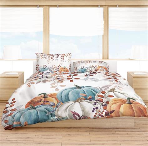 Amazon.com: Dinhomela California King Bedding Set 3 Piece Pumpkin Fall ...