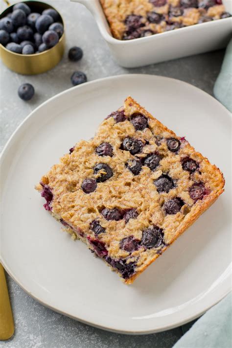 Healthy Blueberry Oatmeal Bake Recipe | The Clean Eating Couple