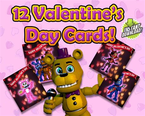 Five Nights at Freddy's Valentines Day Cards | Etsy