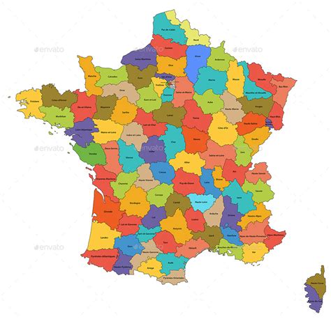 Departments of France, Vectors | GraphicRiver