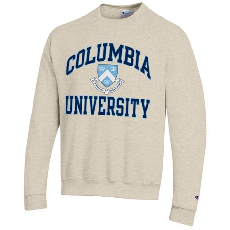 Columbia University arch & shield champion crew-neck sweatshirt-Oatmea ...