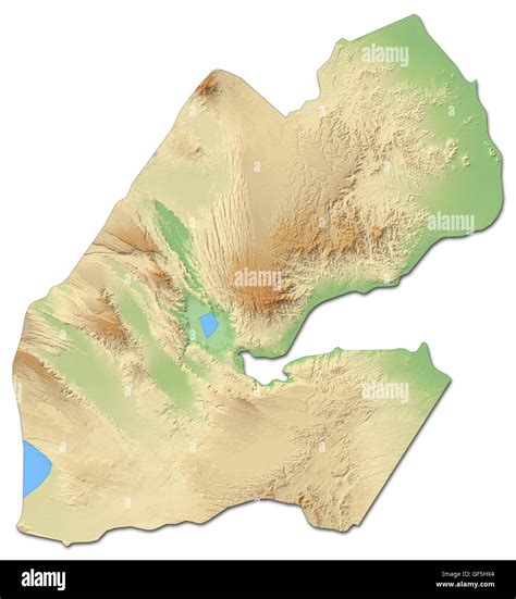 Djibouti relief map hi-res stock photography and images - Alamy