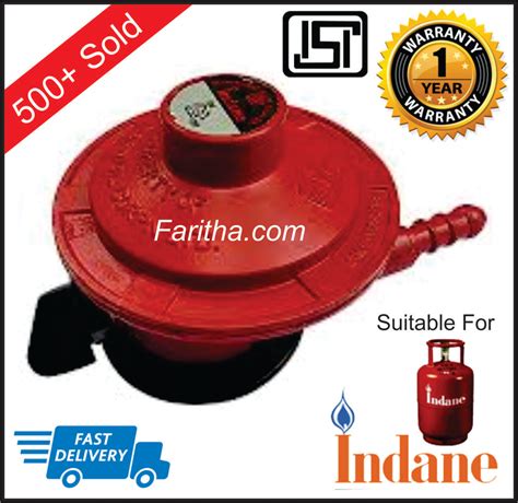 Indane LPG Gas Regulator – Compatible with INDANE Cylinders | Red Colo ...