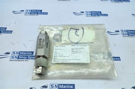 Autoclave Engineers 3020-1678 Check Valve 0.38 In Clover 10113207 – S N ...