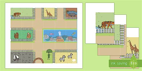 At the Zoo Themed Mat | EYLF Bee-Bot Activity | Twinkl