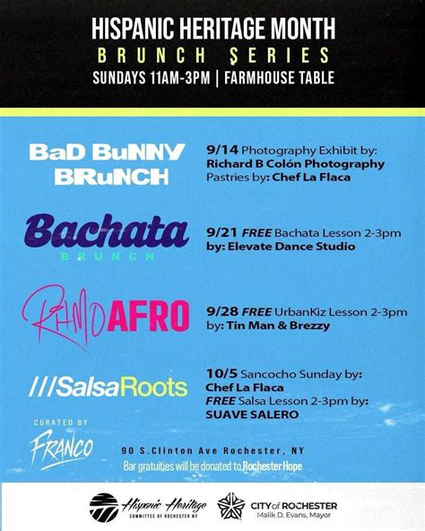 Hispanic Heritage Month Brunch Series at Farmhouse Table Midtown ...