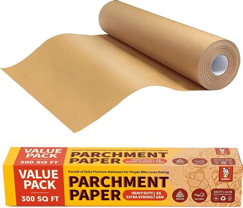 Katbtie Unbleached Parchment Paper Roll for Baking, Parchment Baking ...