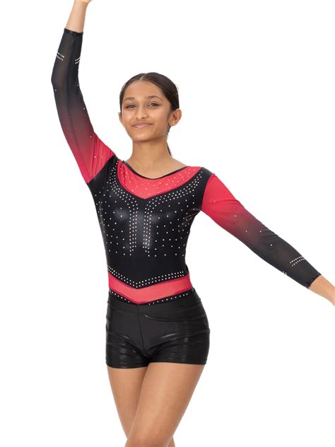 IKAANYA Girls/Women Combo - Full-Sleeves Leotard and matching shorts ...