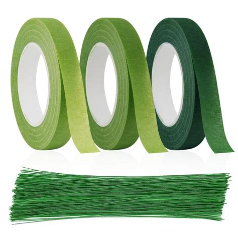 3 Rolls Florist Tape, Floral Arrangement Kit 100pcs Floral Wire, Floral ...