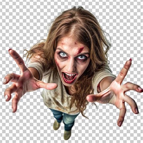 Zombie with decaying skin and outstretched arms | Premium AI-generated PSD