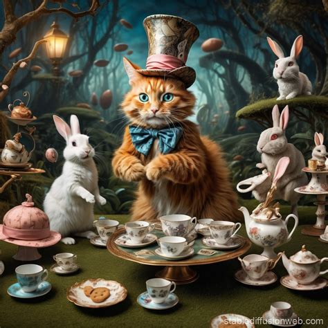 Fantasy Alice in Wonderland Scene | Stable Diffusion Online