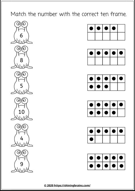 Ten Frame Math Worksheets - Printable Multiplication Tables