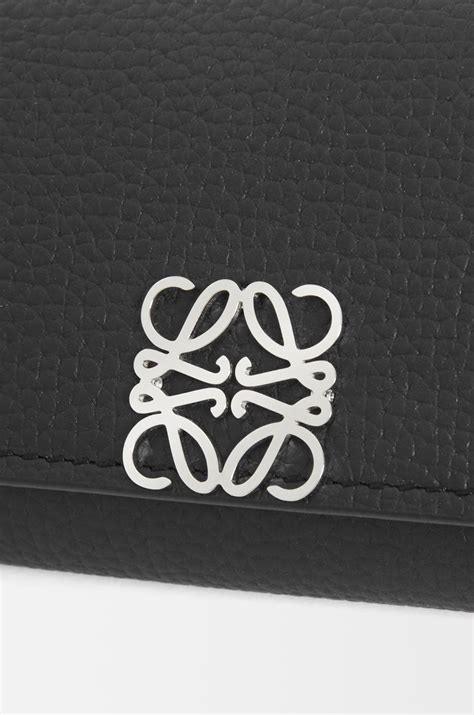 Étui à clés Anagram en cuir de veau grainé Noir - LOEWE