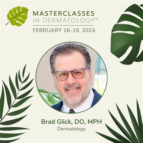 We are pleased to have Dr. Brad Glick back as part of Masterclasses in ...