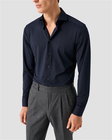 Solid Four-Way Stretch Shirt - Eton