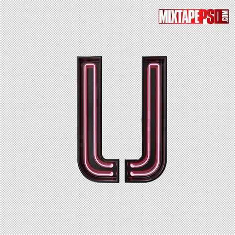 Neon Letter U PNG 的图像结果