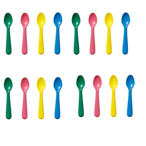 Buy IKEA KALAS Spoon, Mixed Colours Pack of 16 Online at Low Prices in ...