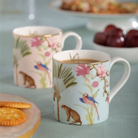 Buy Le Jardin Cyan Coffee Mug Set Of 2 Online – Address Home