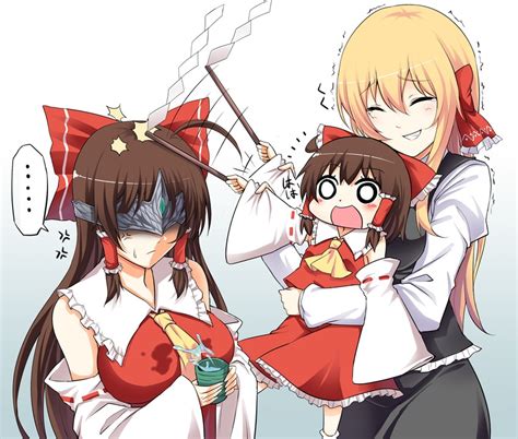 hakurei reimu, rumia, sendai hakurei no miko, and fire keeper (touhou ...