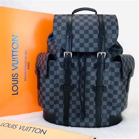 louis vuitton canta christopher backpack sirt damier siyah gri