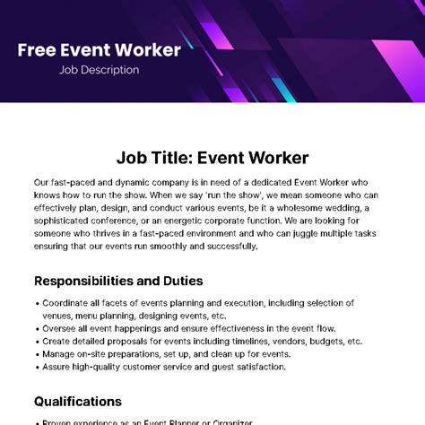 Event Management Vacancy