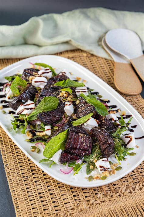 Beetroot, Vegan Feta & Pickled Red Onion Salad | Tim Bone – Master chef of Ballarat