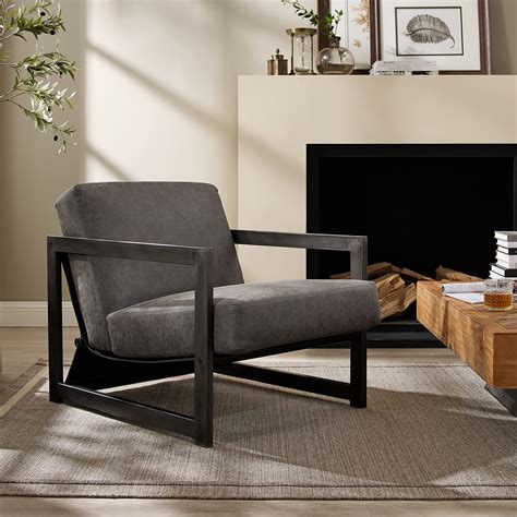 Black Leather Accent Chair