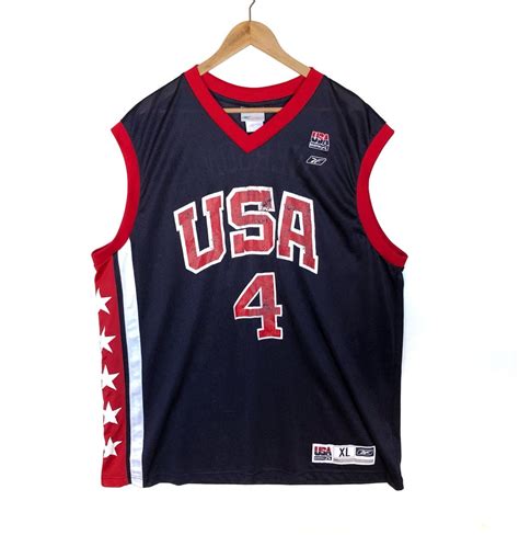 NBA × Reebok Allen Iverson USA Nba Jersey | Grailed