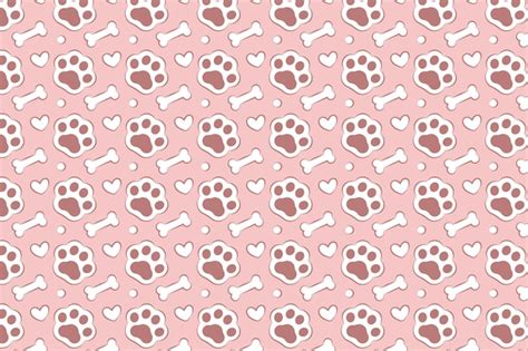 Flat design paw prints background | Free Vector