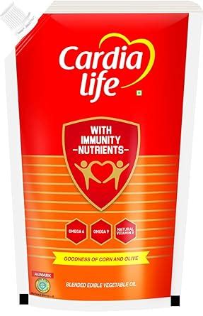 Cardia Life Blended Oil Standup Pouch, 1L : Amazon.in: Health ...