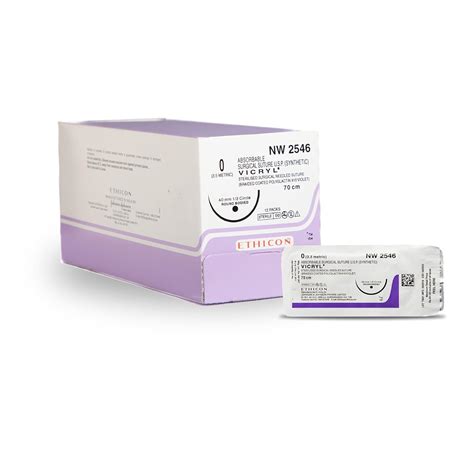 Ethicon Vicryl Plus Sutures USP 2-0, 1/2 Circle Round Body VP2317 ...