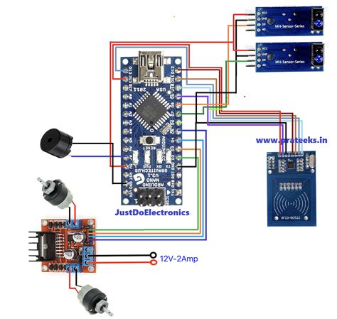 Industrial Line Follower Robot Using Rfid & TCRT5000 IR Sensor