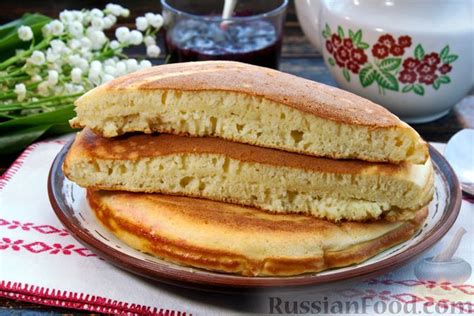 Рецепт: Толстые блины на сметане на RussianFood.com