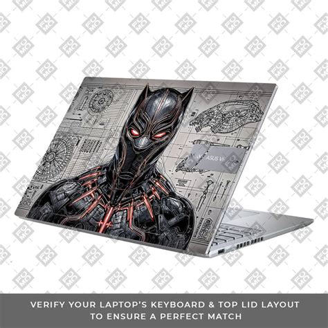 Black Panther Vibranium Tech Asus Vivobook X1605ZA 3D Laptop Skin