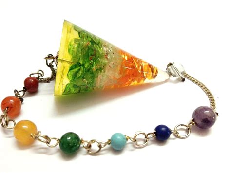 Jet Triple Color Orgone Pendulum Crystal Chakra Piezoelectric Stress ...