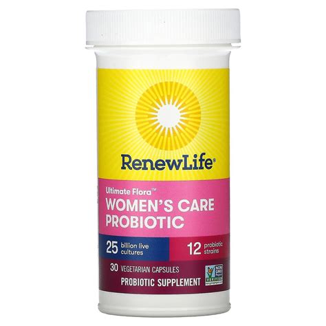 Renew Life, Ultimate Flora, Women's Care Probiotic, 25 Billion Live ...