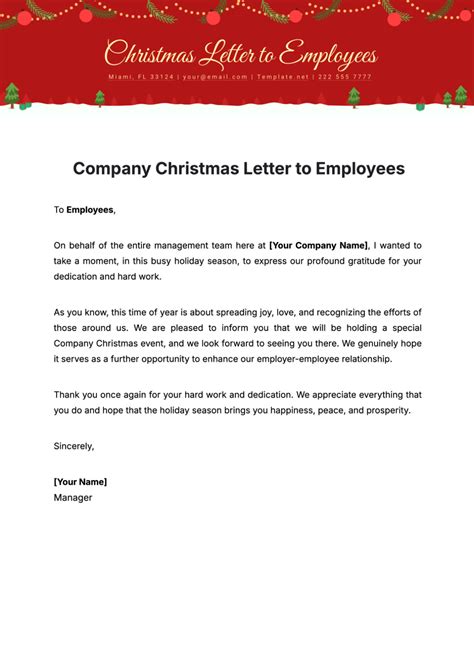 Letter Christmas Template