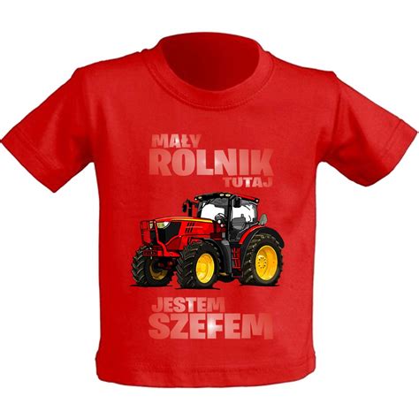 Koszulka bawełniana dziecięca TRAKTOR MAŁY ROLNIK SZEF 3-4 - Inny ...