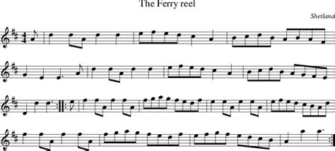 Ferry reel, The on folk tune finder