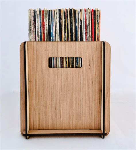 Vinyl Record Storage Box with Album Cover Display - Records & LPs Looks ...