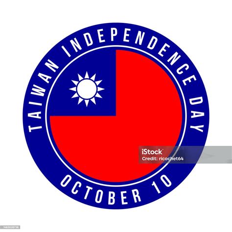 Taiwan Independence Day Symbol Icon Stock Illustration - Download Image ...